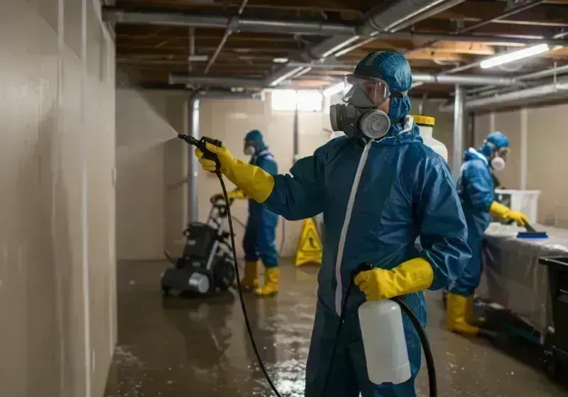 Basement Sanitization and Antimicrobial Treatment process in Oswego, IL